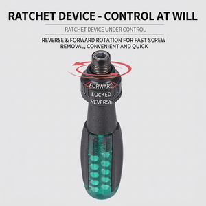 10 In 1 Ratcheting <b>Screwdriver</b> Set Multipurpose Magnetic Tip Anti Slip Handle Diy Tools - Product Image 2