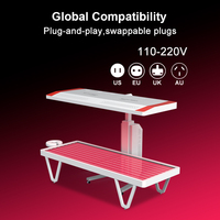Lit de luminothérapie infrarouge Magique Power OEM ODM à LED rouge, panneau à impulsions de longueur d'onde, avec support électrique, pour sauna corporel complet