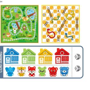 Animal <span class=keywords><strong>3D</strong></span> rompecabezas juegos de mesa 2 en 1 DIY apilamiento Color a juego casa <span class=keywords><strong>ajedrez</strong></span> rompecabezas juego de mesa a juego - Product Image 4