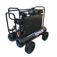 Compresseur d'air alimenté au gaz 6.5HP 18CFM Réservoir d'air portable 115PSI 9 Gal à essence pour machines de chantier d'atelier