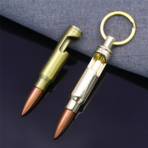 Tùy chỉnh logo Keychain Keyring Opener 50 Tầm Cỡ đạn hình dạng mở chai - Product Image 1