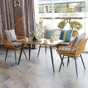 Moderno al aire libre PE Rattan Patio Muebles Set Económico Seccional Jardín Mesa <span class=keywords><strong>y</strong></span> <span class=keywords><strong>Sillas</strong></span> para Comedor Patio Hotel Villa - Product Image 3
