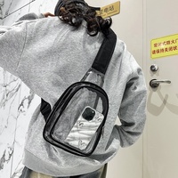 Sac bandoulière en PVC transparent léger et imperméable avec fermeture à boucle, style urbain pour hommes/femmes, idéal pour les trajets quotidiens et les sorties décontractées