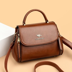 Bolso de mano Vintage de lujo para mujer, bolso de hombro informal de Color sólido de PU con cremallera, sacos simples de poliéster para mujer - Product Image 1