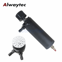 Tanque Universal de Aluminio de 500ml para Recolección de Aceite con 2 Puertos, Filtro Separador y Válvula de Respiro