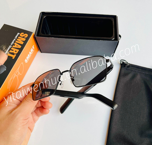 Gafas de Sol de Lujo Sg12 Pro con Carga USB, Micrófono, Reproductor de <span class=keywords><strong>Música</strong></span>, Audio Inalámbrico, Lentes Polarizadas Azul Grisáceo, de Plástico, Tamaño Grande - Product Image 3