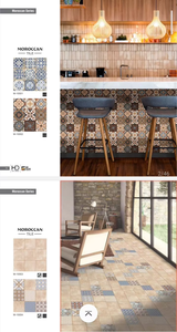 Moroccan Glazed Ceramic Tiles 300x300mm Decorative Floor and Wall Tiles for Interior School and Villa Use - Product Image 3