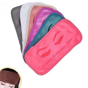 Sesuaikan logo mikrofiber handuk Salon ramah kulit lembut menyerap keringat penutup dahi cepat kering dengan alat baki stiker bulu mata - Product Image 2