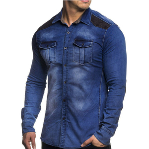 ¡Novedad de 2020! Camisa vaquera informal para <span class=keywords><strong>hombre</strong></span>, camisa de manga larga para <span class=keywords><strong>hombre</strong></span> - Product Image 5