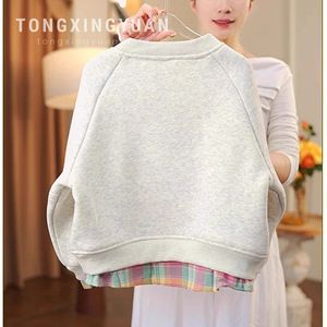 Girls Fleece Lined Thickened Long Sleeve Sweatshirt Cartoon Print Cotton Winter <b>Top</b> For Children <b>Cross</b> Border - Product Image 3