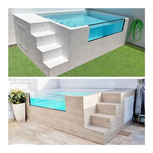 Piscinas rectangulares, piscina contenedor, spa de natación, acrílico transparente, piscina exterior sobre el suelo, piscina de fibra de vidrio, piscina contenedor. - Product Image 4