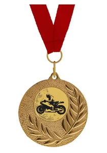 Großhandel Maßgefertigte Auszeichnung Metall Gold Silber Sport Motorrad Rennmedaille Mit Bändern - Product Image 2