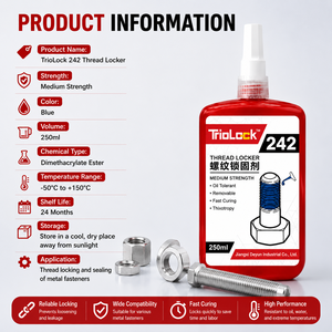 Fijador de Roscas Anaeróbico de Resistencia Media <span class=keywords><strong>242</strong></span>, Adhesivo Líquido para Tornillos y Pernos, 250 ml - Product Image 2