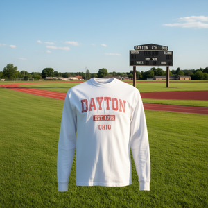Dayton Ohio Est 1796 T-shirt a maniche lunghe Abbigliamento sportivo vintage atletico - Product Image 3