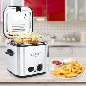 Mini <span class=keywords><strong>friteuse</strong></span> à huile, <span class=keywords><strong>friteuse</strong></span> électrique 1,2 L, ensemble de <span class=keywords><strong>fondue</strong></span> domestique, utilisation facultative en acier inoxydable carré pour la famille - Product Image 2
