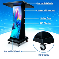 Pantalla LED para Podio de Tamaño Personalizable, Tablero de Mensajes Digitales con Texto Desplazable Programable para Actividades de Oratoria