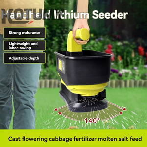 Épandeur d'engrais agricole rechargeable Applicateur d'engrais <span class=keywords><strong>Semoir</strong></span> multifonctionnel portable pour semences d'herbe et de légumes - Product Image 6