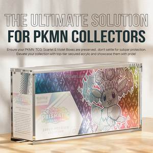 Estuche Magnético Acrílico con Protección UV para <span class=keywords><strong>Caja</strong></span> de Pokémon TCG SPC Prismatic Evolutions <span class=keywords><strong>Eevee</strong></span>, Cubierta Protectora Antioxidante y Antipolvo para Coleccionistas - Product Image 3