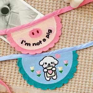 Ins Cute Piggy Apron Cat Dog Wet Towel Pet Wet Towel Pet Drool Bib - Product Image 1
