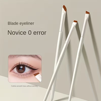 3PCS Set Kuas Eyeliner Alis Tipis, Kuas Alis Miring Datar, Alat Rias Presisi, Logo Custom Grosir