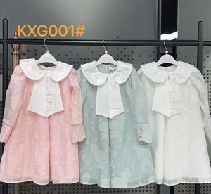 Abiti per Bambine del Produttore, Vestiti Arricciati per Bambine con Colletto alla Marinara, Abito Primaverile per Ragazze - Product Image 2
