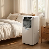 Climatiseur portable 220V 9000 BTU avec prise UK EU AU, ventilateur de refroidissement, fonction déshumidificateur et télécommande