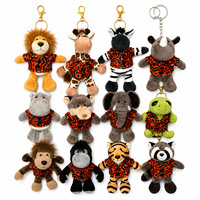 Porte-clés en peluche Zodiaque Petit Tigre simulé, animal en peluche doux, pendentif pour sac à dos, figurine à suspendre, décoration de sac