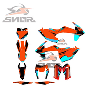Kit d'autocollants de haute qualité SNOR, autocollants de cadre pleine grandeur pour moto Husqvarna tout-terrain