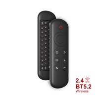 Nuevo M5 2,4G BT 5,2 Control remoto inteligente 7 colores retroiluminado Wireless Air Mouse Keyboard para Android TV Box Windows Mac Os Linux