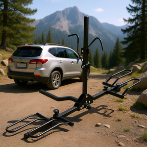 Portabicicletas plegable para 2 bicicletas para coche, camión, SUV con enganche de 1.25 y 2 receptores para aventuras en bicicleta - Product Image 2