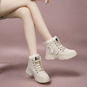 Bottes <span class=keywords><strong>pour</strong></span> femmes, mode hiver, nouvelles chaussures britanniques à semelle épaisse et <span class=keywords><strong>en</strong></span> coton peluche, chaussures augmentant la taille, chaussures de rue <span class=keywords><strong>pour</strong></span> femmes - Product Image 5