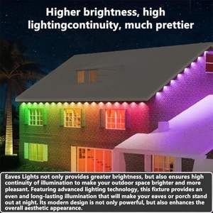 IP67 étanche 140FT RGB Smart Strip Lights extérieur à distance bricolage Modes de scène synchronisation de musique pour le toit de fête de terrasse de jardin - Product Image 6