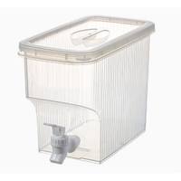 Ensemble distributeur de boissons en plastique transparent grande capacité avec robinet, design moderne pour fêtes