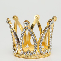 Décorations de fête de mariage en gros, couronnes, cadeau pour fille, décoration de gâteau, mini-couronnes, ensemble de couronnes en métal doré, accessoires pour gâteaux