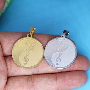 Qiandi נירוסטה יין-יאנג טרבל ויאנג טרבל תליון די אביזרים תכשיטים - Product Image 1