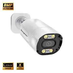 8MP IP HD POE CCTV luar ruangan peluru logam perumahan penglihatan malam Camara De Seguridad kamera jaringan eksterior 4K