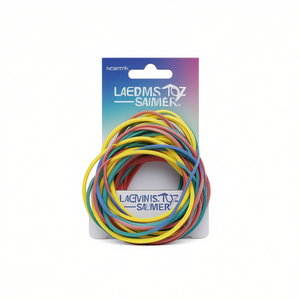 <b>Large</b> Rubber <b>Rings</b> Pack Of 6 For Crafting And Office Use Colorful Elastic Bands - Product Image 2