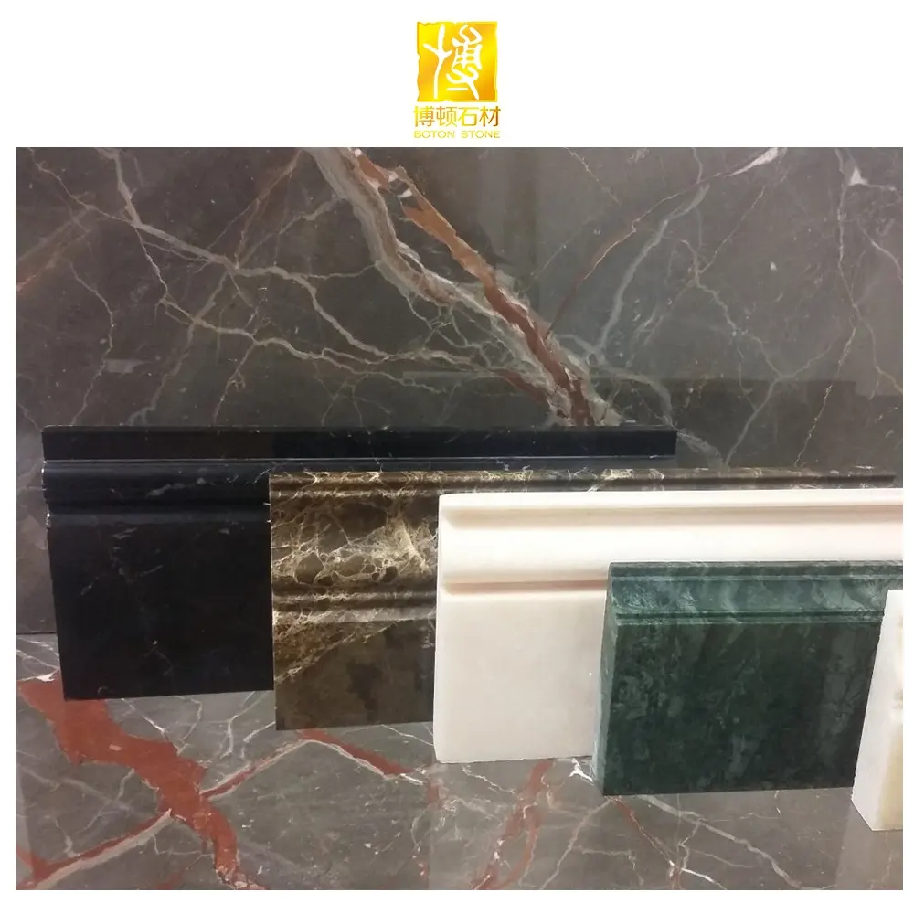 Factory Wholesale Price Artificial Stone Polished Designs Building Interior Floor Grey Marble Skirting