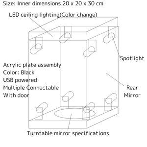 Việt Nam nhà máy tùy chỉnh Acrylic hành động hình LED hiển thị trường Hợp với xoay cơ sở - Product Image 2