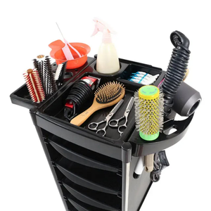 Professionnel Salon Furniture Plastic Beauty Salon Carts Barber Hairdresser <b>Trolley</b> Hair Salon <b>Trolley</b> Black - Product Image 2