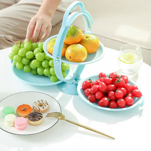 Plato de Dulces C190 al por Mayor, Plato Plegable de 3 Niveles para Frutas y Aperitivos con Asa, Almacenamiento Multifuncional para Frutos Secos - Product Image 4