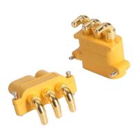 Conector de Placa Horizontal en Ángulo Recto Amass MR30PW, Cobre Chapado en Oro de 3 Pines para Motor de Avión RC OEM