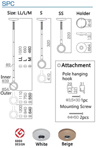 Crochets de suspension faciles à utiliser, détachables, flexibles, réglables, pour séchoir à linge, vente en gros - Product Image 3