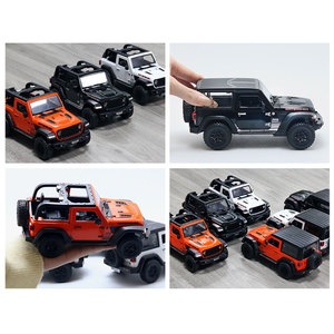 Modelo de Juguete Wrangler a Escala 1:24, de Metal Fundido, Convertible, con Puertas que se Abren, Luces y Sonido, Auto Todoterreno con Retroceso para Decoración o Regalo - Product Image 5