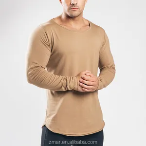Individuelle Marke Herren langärmelige T-Shirts atmungsaktiv Jersey taillierte Taille lässiges O-Ausschnitt cooles T-Shirt mit Druckmuster