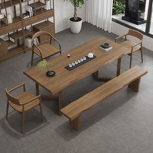 <b>Chinese</b> Style Solid Wood <b>Tea</b> Table And Chair <b>Set</b> Living Room Office Furniture Durable Modern Design - Product Image 2