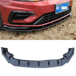 Splitter Anteriore in Plastica ABS Effetto Fibra di Carbonio per Paraurti VW <span class=keywords><strong>Volkswagen</strong></span> Golf 7/7.5 GTI / <span class=keywords><strong>Rline</strong></span>/R - Product Image 1