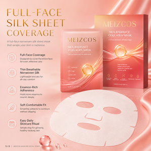 <span class=keywords><strong>Masque</strong></span> facial en feuille pleine face à marque privée, au collagène, acide hyaluronique et niacinamide, hydratant, raffermissant, illuminateur, en soie non tissée, OEM ODM - Product Image 3