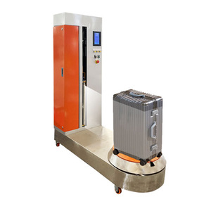Machine d'emballage automatique hydraulique pour film étirable plastique, pour applications alimentaires et chimiques, et emballage de bagages d'aéroport - Product Image 2