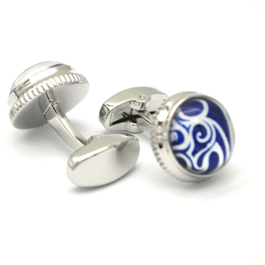 Mancuernillas Francesas para Camisa de Hombre, Redondas, de Cristal Plateado, para Negocios, Compromiso, Boda, Fiesta o Aniversario - Product Image 6